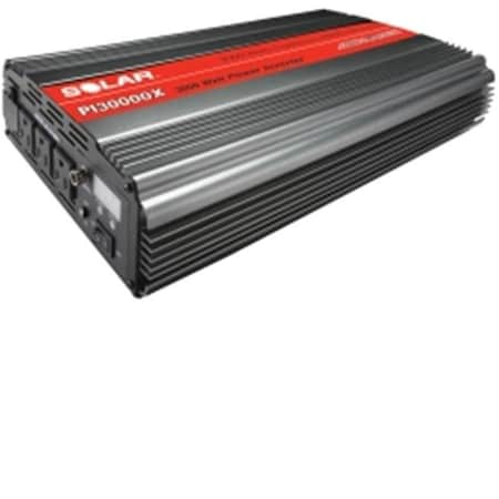 Solar Power Inverter, Modified Sine Wave, 6,000 W Peak, 3,000 W Continuous, 3 Outlets SOLPI30000X